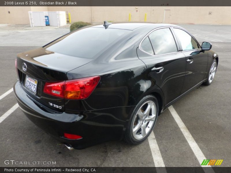 Obsidian Black / Black 2008 Lexus IS 250