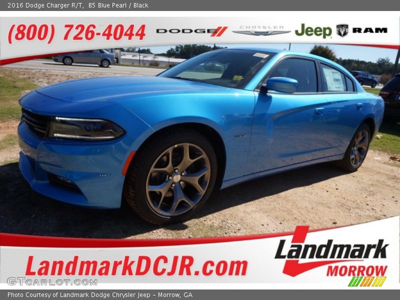 B5 Blue Pearl / Black 2016 Dodge Charger R/T