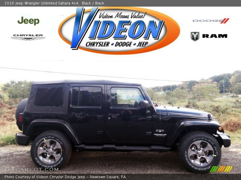 Black / Black 2016 Jeep Wrangler Unlimited Sahara 4x4