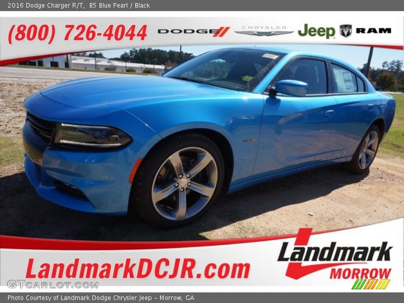 B5 Blue Pearl / Black 2016 Dodge Charger R/T