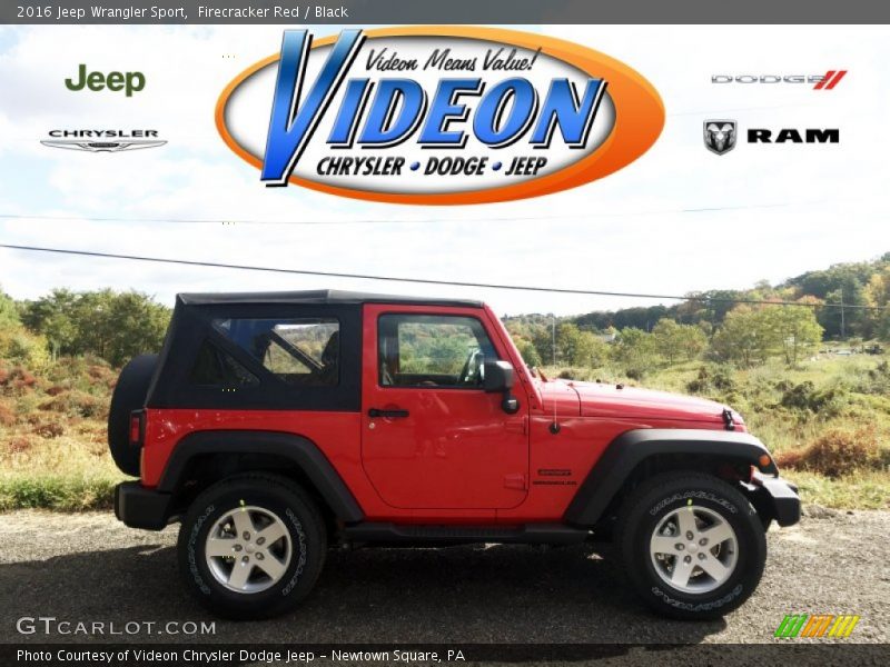 Firecracker Red / Black 2016 Jeep Wrangler Sport