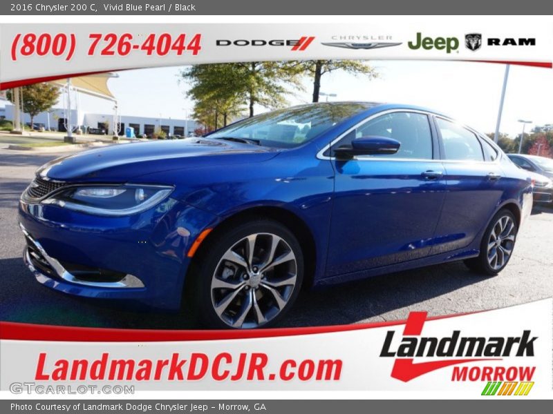 Vivid Blue Pearl / Black 2016 Chrysler 200 C