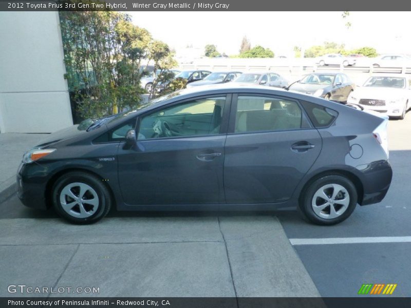 Winter Gray Metallic / Misty Gray 2012 Toyota Prius 3rd Gen Two Hybrid