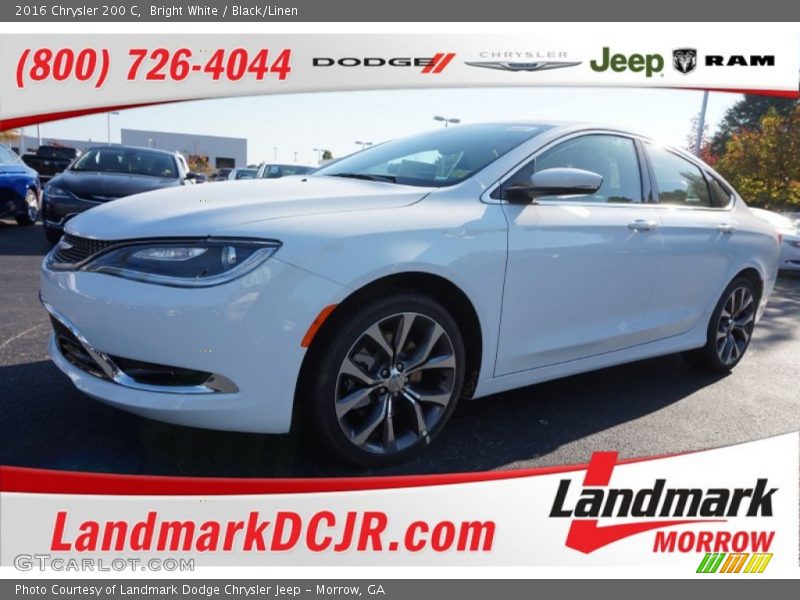 Bright White / Black/Linen 2016 Chrysler 200 C