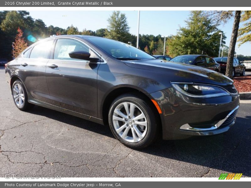 Granite Crystal Metallic / Black 2016 Chrysler 200 Limited
