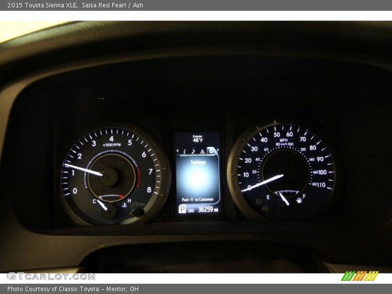 Salsa Red Pearl / Ash 2015 Toyota Sienna XLE