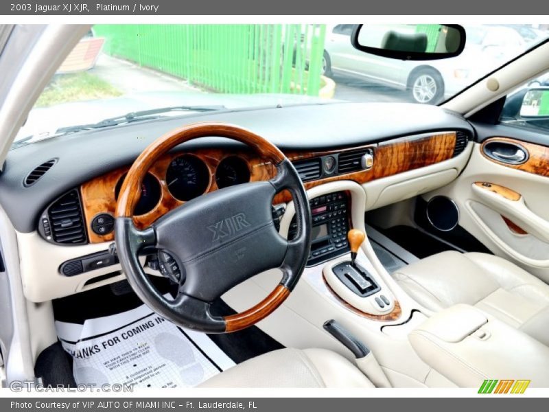 Platinum / Ivory 2003 Jaguar XJ XJR