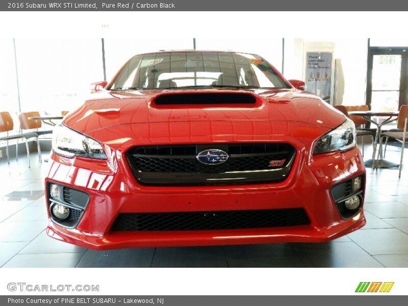 Pure Red / Carbon Black 2016 Subaru WRX STI Limited