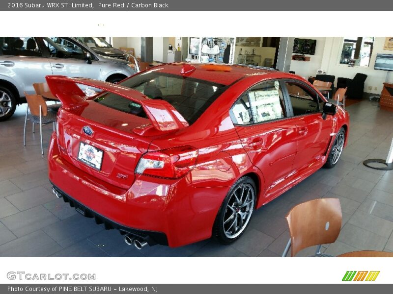 Pure Red / Carbon Black 2016 Subaru WRX STI Limited