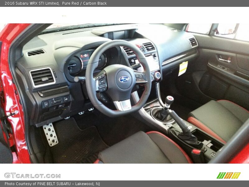 2016 WRX STI Limited Carbon Black Interior