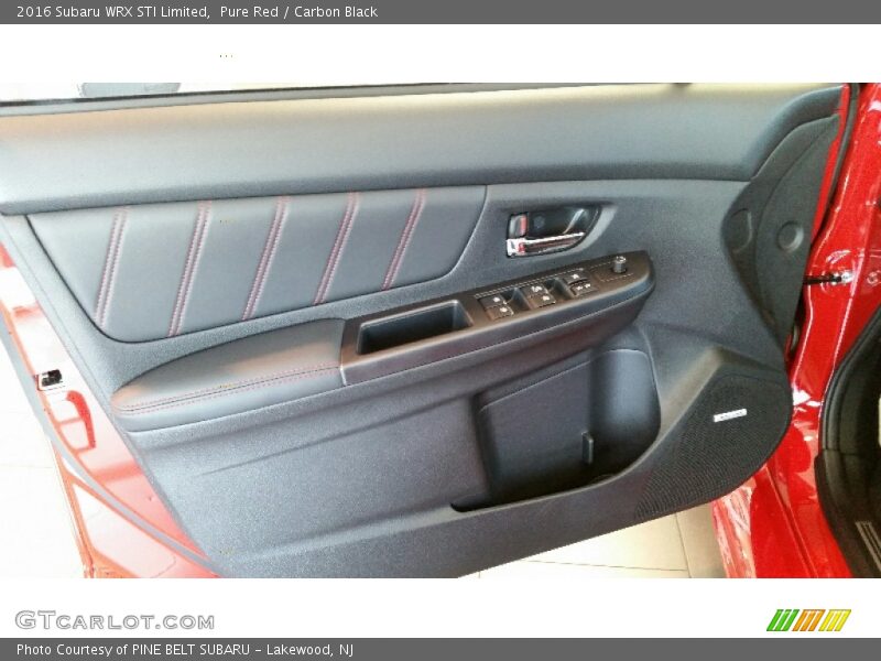 Pure Red / Carbon Black 2016 Subaru WRX STI Limited