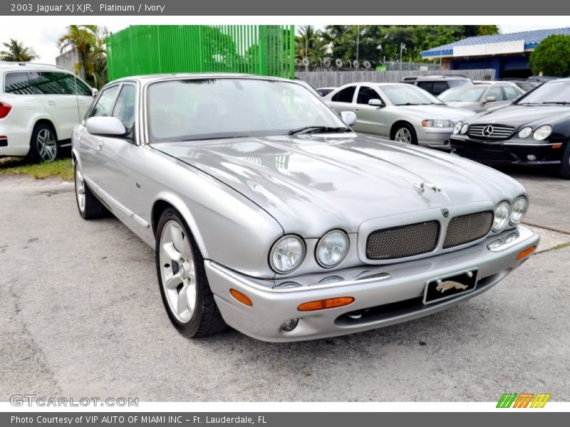 Platinum / Ivory 2003 Jaguar XJ XJR