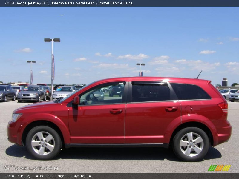 Inferno Red Crystal Pearl / Pastel Pebble Beige 2009 Dodge Journey SXT