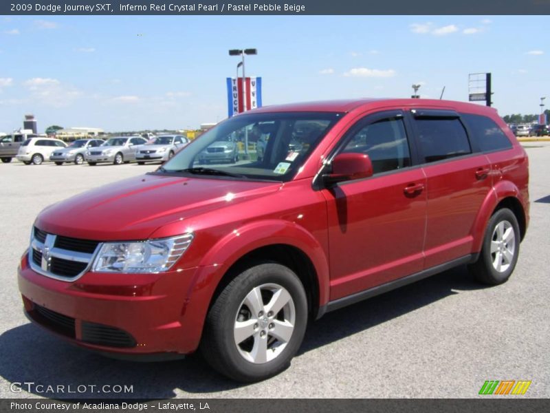 Inferno Red Crystal Pearl / Pastel Pebble Beige 2009 Dodge Journey SXT