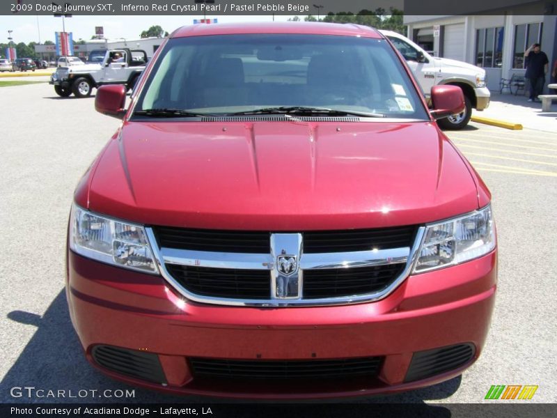 Inferno Red Crystal Pearl / Pastel Pebble Beige 2009 Dodge Journey SXT
