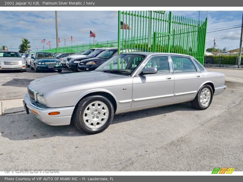 Platinum Silver Metallic / Ivory 2001 Jaguar XJ XJ8