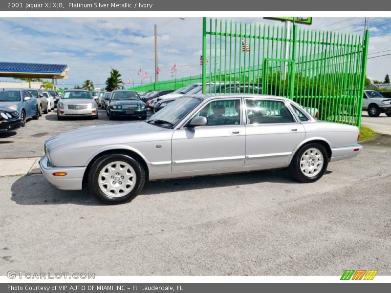 Platinum Silver Metallic / Ivory 2001 Jaguar XJ XJ8