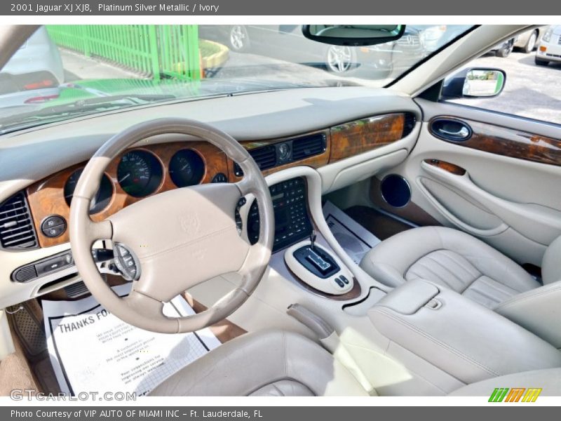 Platinum Silver Metallic / Ivory 2001 Jaguar XJ XJ8