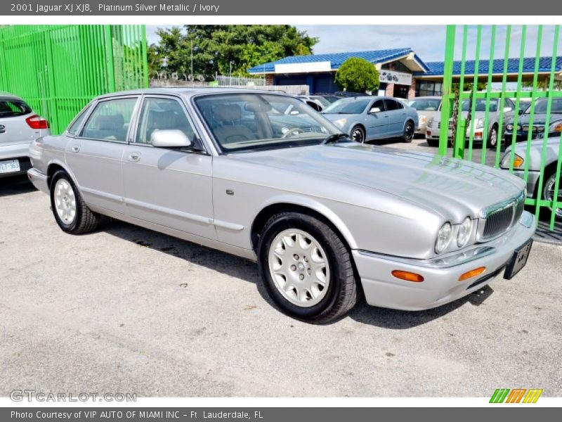 Platinum Silver Metallic / Ivory 2001 Jaguar XJ XJ8