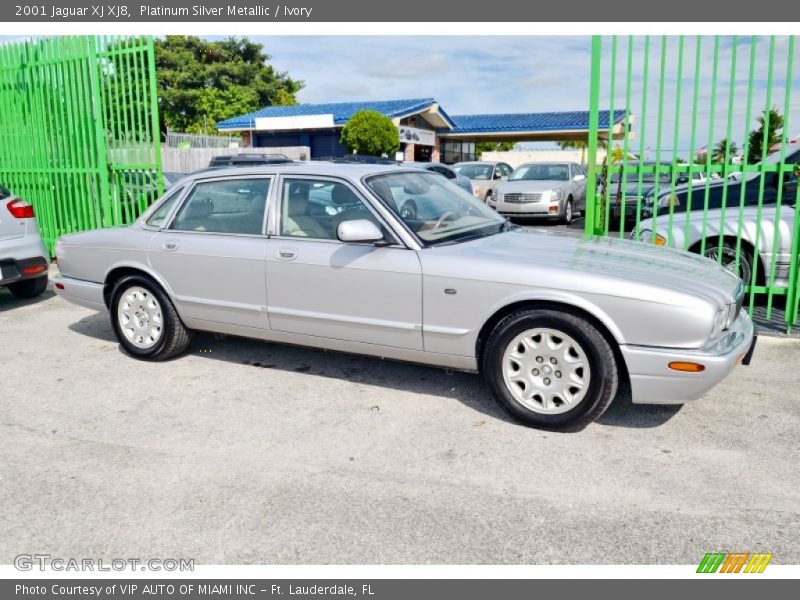 Platinum Silver Metallic / Ivory 2001 Jaguar XJ XJ8