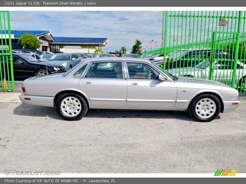 Platinum Silver Metallic / Ivory 2001 Jaguar XJ XJ8