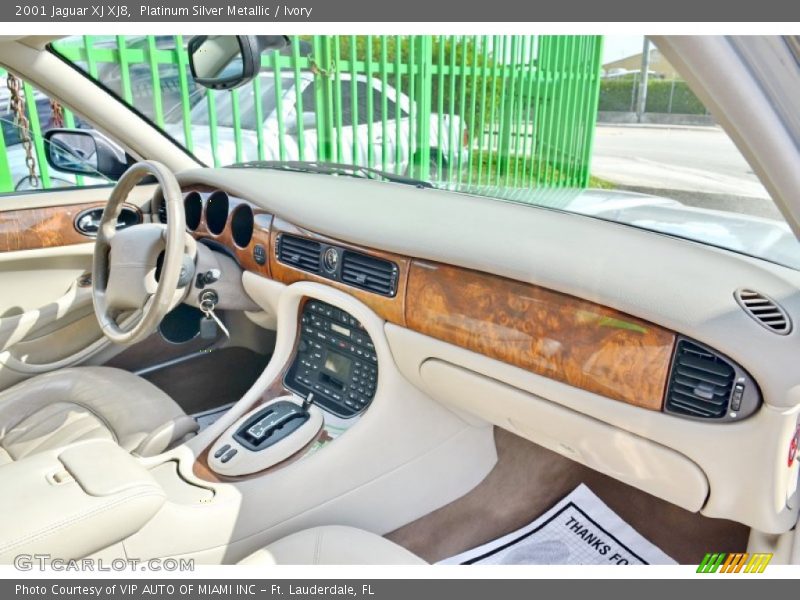 Platinum Silver Metallic / Ivory 2001 Jaguar XJ XJ8