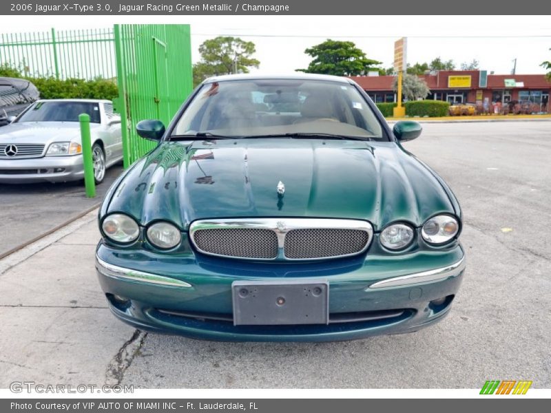 Jaguar Racing Green Metallic / Champagne 2006 Jaguar X-Type 3.0