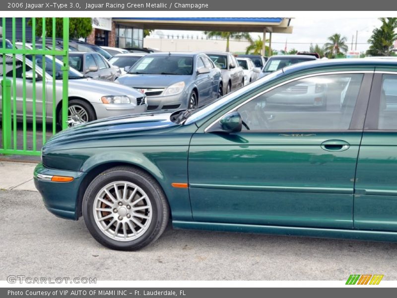 Jaguar Racing Green Metallic / Champagne 2006 Jaguar X-Type 3.0