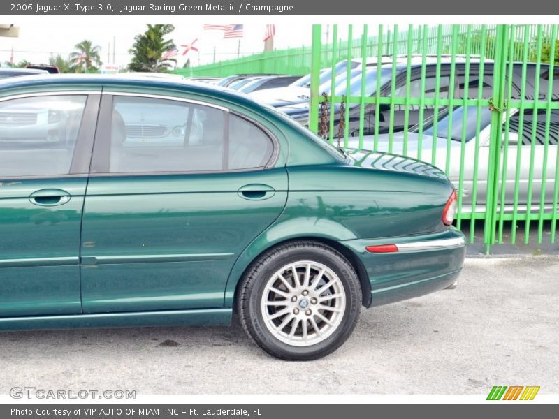 Jaguar Racing Green Metallic / Champagne 2006 Jaguar X-Type 3.0