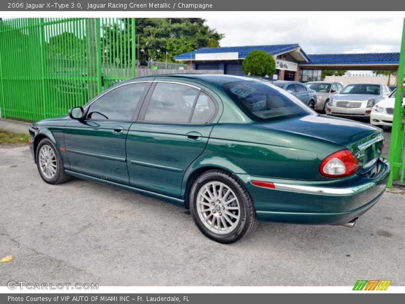 Jaguar Racing Green Metallic / Champagne 2006 Jaguar X-Type 3.0