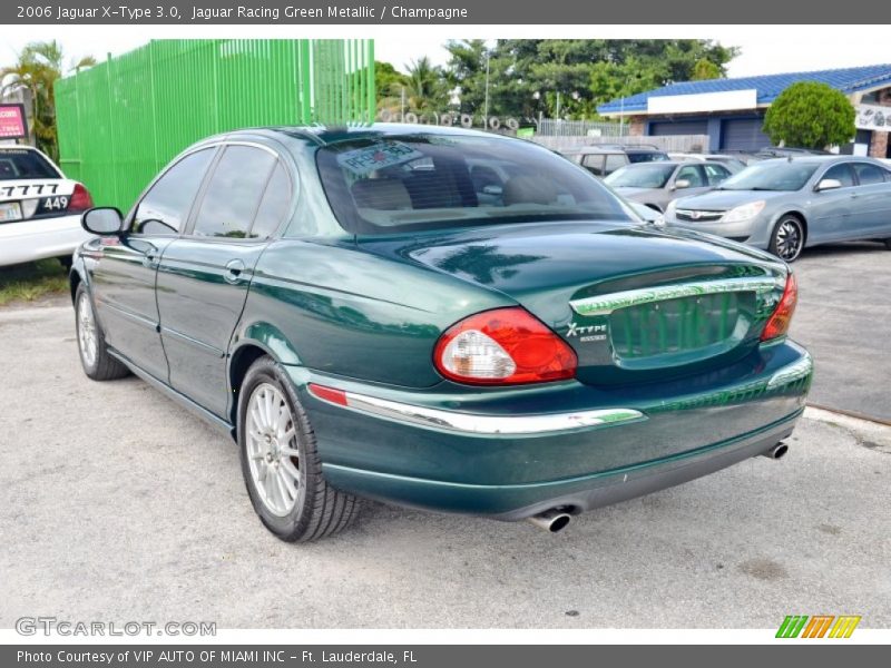 Jaguar Racing Green Metallic / Champagne 2006 Jaguar X-Type 3.0