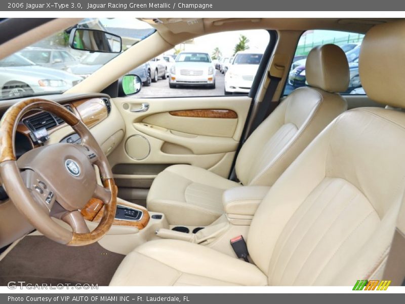 Jaguar Racing Green Metallic / Champagne 2006 Jaguar X-Type 3.0