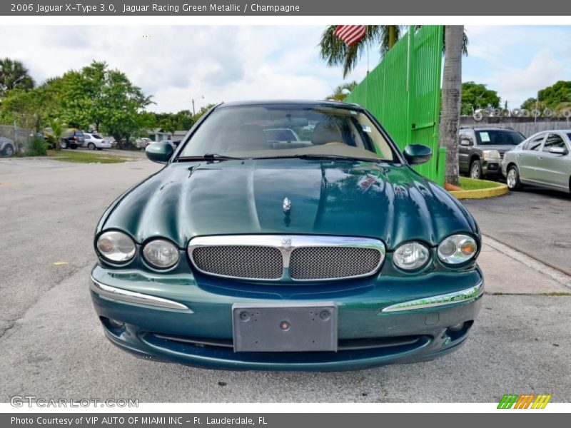 Jaguar Racing Green Metallic / Champagne 2006 Jaguar X-Type 3.0