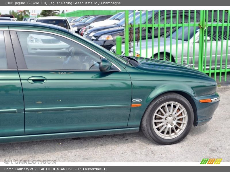 Jaguar Racing Green Metallic / Champagne 2006 Jaguar X-Type 3.0