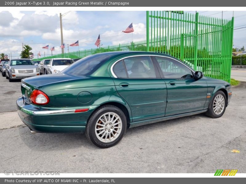 Jaguar Racing Green Metallic / Champagne 2006 Jaguar X-Type 3.0