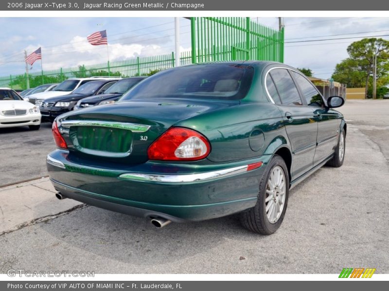 Jaguar Racing Green Metallic / Champagne 2006 Jaguar X-Type 3.0