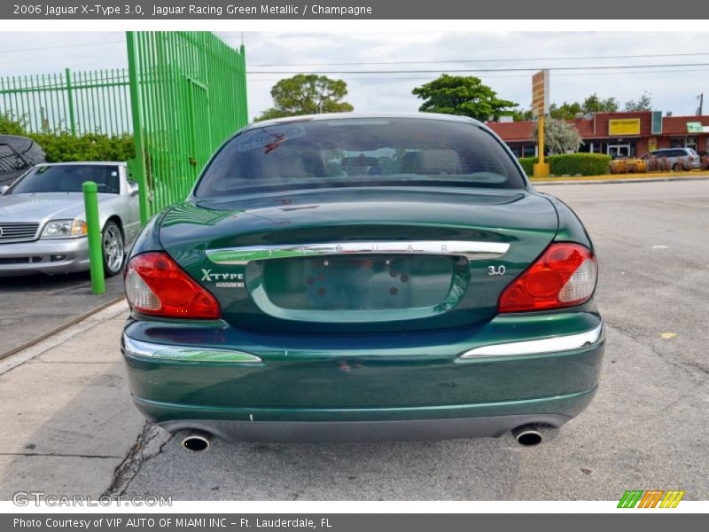 Jaguar Racing Green Metallic / Champagne 2006 Jaguar X-Type 3.0