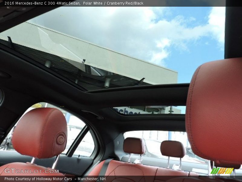 Polar White / Cranberry Red/Black 2016 Mercedes-Benz C 300 4Matic Sedan