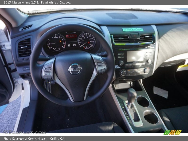 Pearl White / Charcoal 2015 Nissan Altima 2.5 S