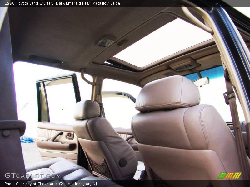 Dark Emerald Pearl Metallic / Beige 1996 Toyota Land Cruiser