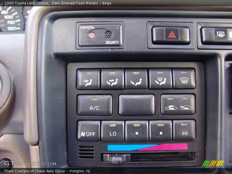 Dark Emerald Pearl Metallic / Beige 1996 Toyota Land Cruiser