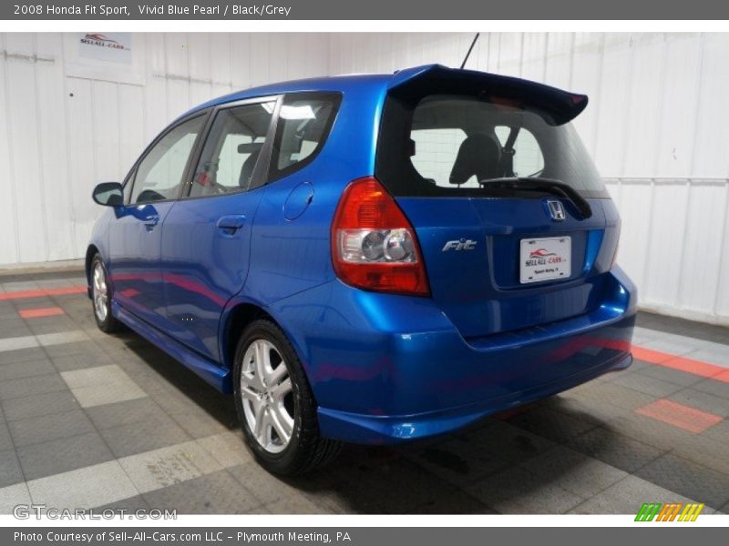 Vivid Blue Pearl / Black/Grey 2008 Honda Fit Sport