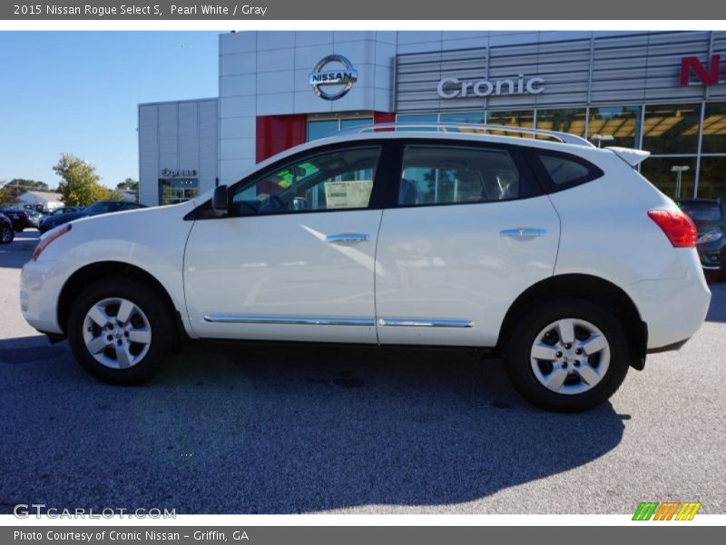 Pearl White / Gray 2015 Nissan Rogue Select S