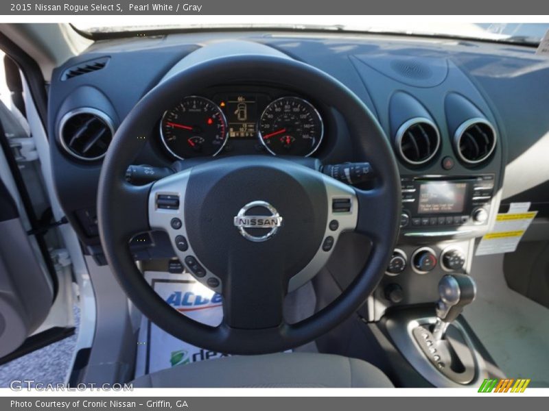 Pearl White / Gray 2015 Nissan Rogue Select S
