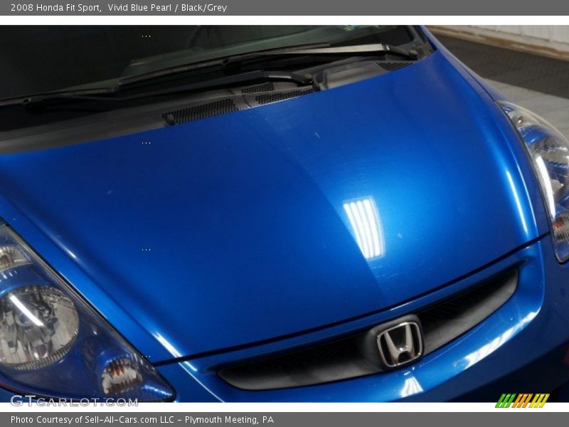 Vivid Blue Pearl / Black/Grey 2008 Honda Fit Sport