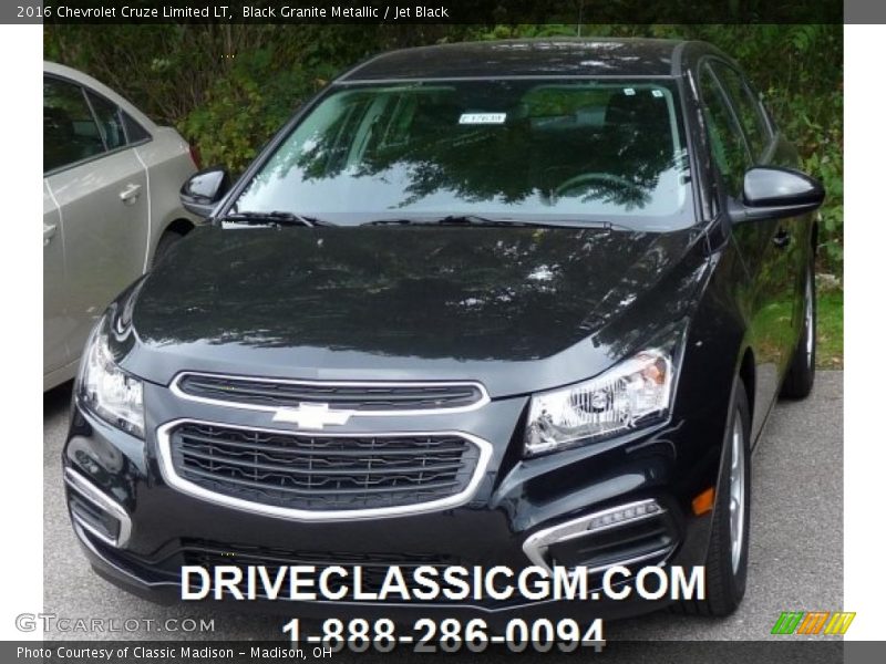 Black Granite Metallic / Jet Black 2016 Chevrolet Cruze Limited LT