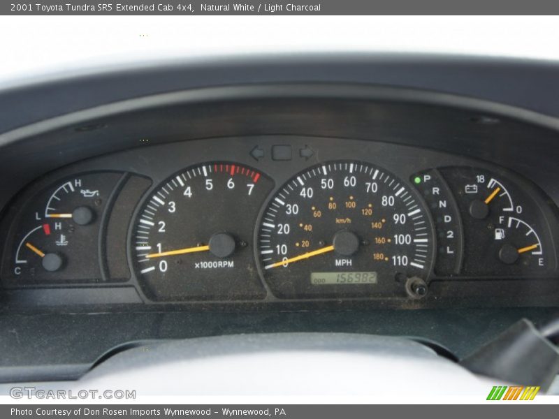 Natural White / Light Charcoal 2001 Toyota Tundra SR5 Extended Cab 4x4