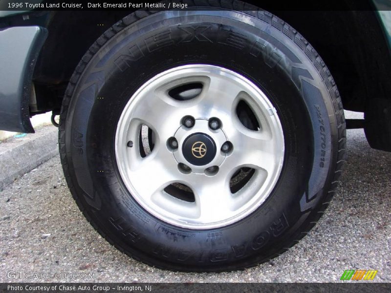 Dark Emerald Pearl Metallic / Beige 1996 Toyota Land Cruiser