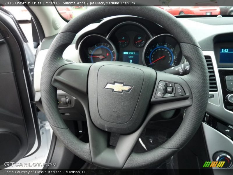 Summit White / Jet Black/Medium Titanium 2016 Chevrolet Cruze Limited LS