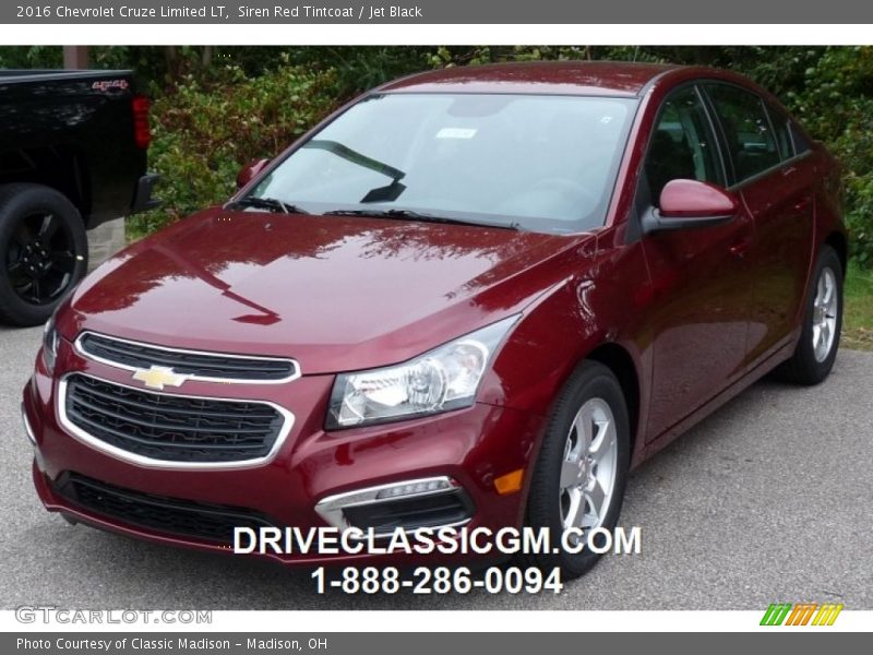 Siren Red Tintcoat / Jet Black 2016 Chevrolet Cruze Limited LT
